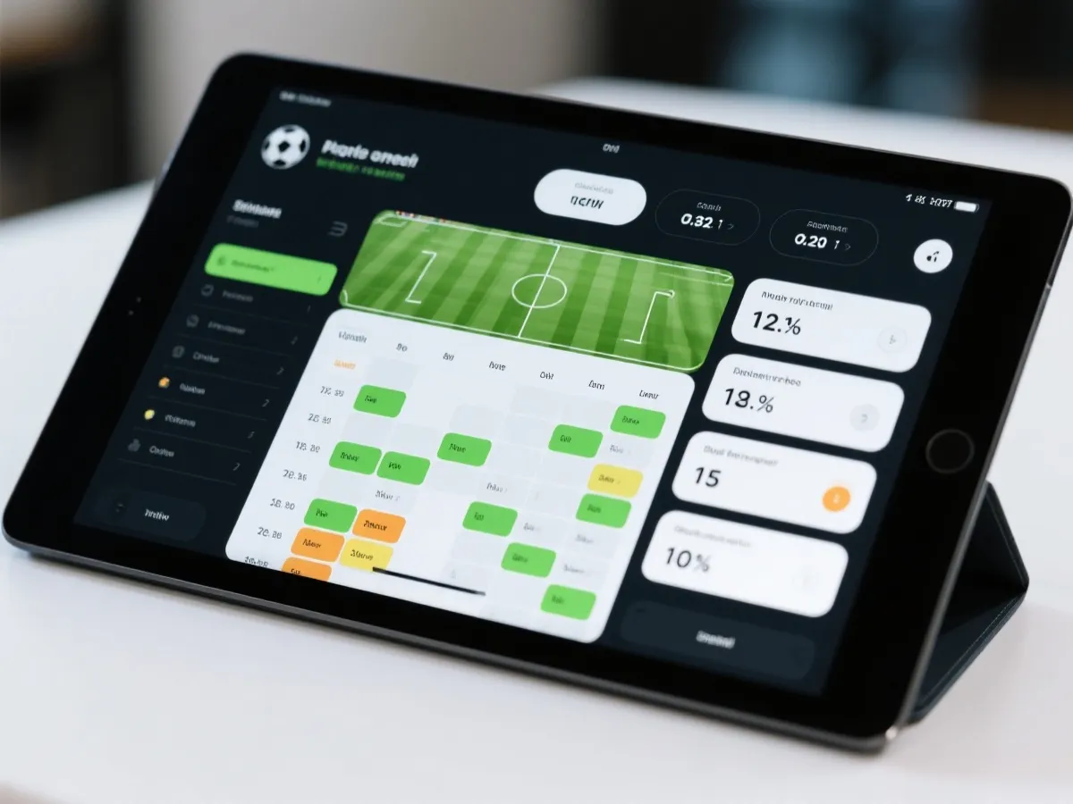世界盃賽程與直播介面示意圖